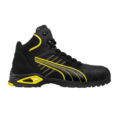 Puma Amsterdam Mid S3 SRC Alüminyum Burunlu Siyah Sarı İş Botu