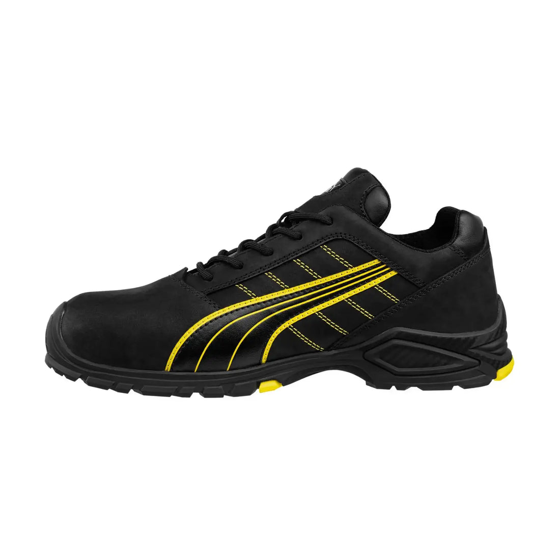 Puma Amsterdam Low S3 SRC Alüminyum Burunlu Siyah Sarı İş Ayakkabısı