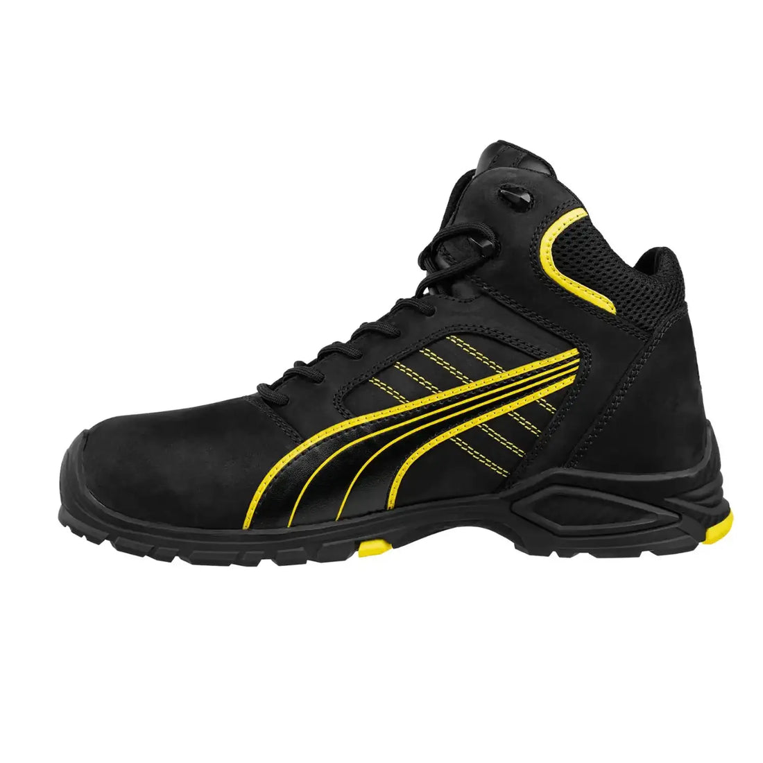 Puma Amsterdam Mid S3 SRC Alüminyum Burunlu Siyah Sarı İş Botu