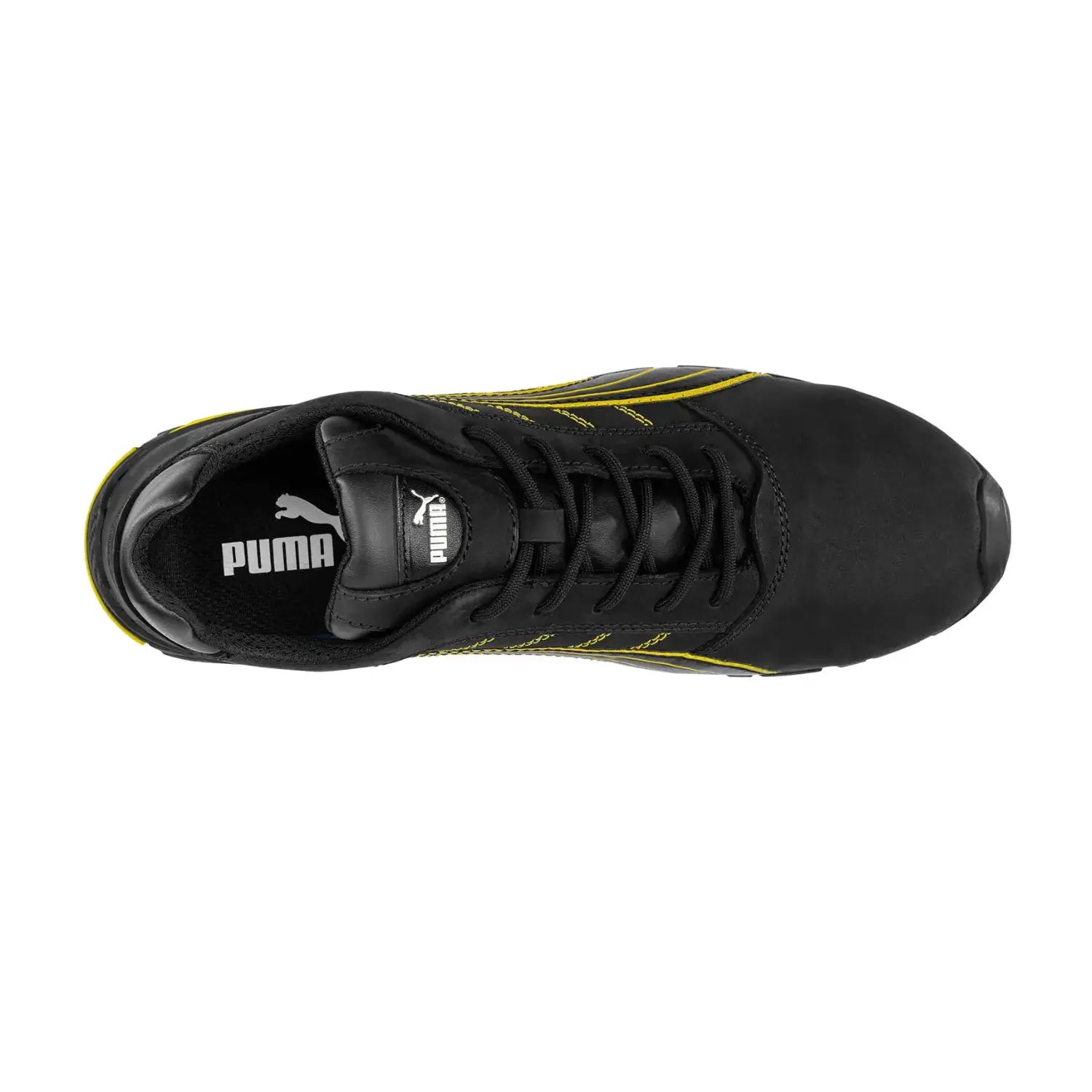 Puma Amsterdam Low S3 SRC Alüminyum Burunlu Siyah Sarı İş Ayakkabısı