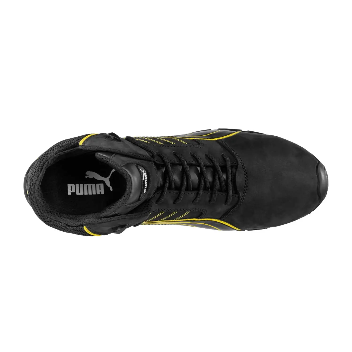 Puma Amsterdam Mid S3 SRC Alüminyum Burunlu Siyah Sarı İş Botu